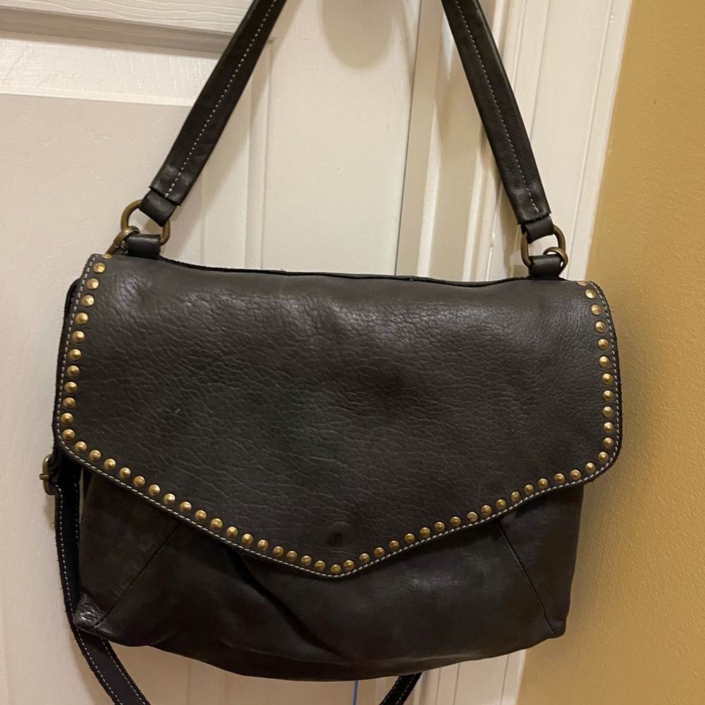 Costanza Rota Made in Italy Gold Stud Accent Envelop Satchel